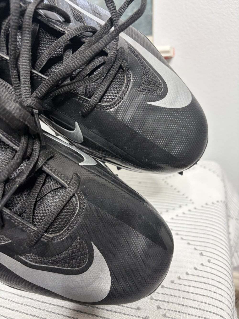 Nike Vapor Pro 3/4 Destroyer Turf Cleats Men’s 14.5 Black Silver 527879-001 NWOB - Picture 6 of 7